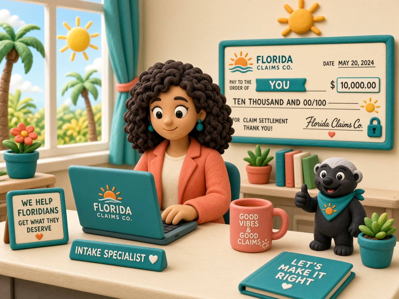 CaseClosedFL intake specialist reviewing information in a bright Florida office